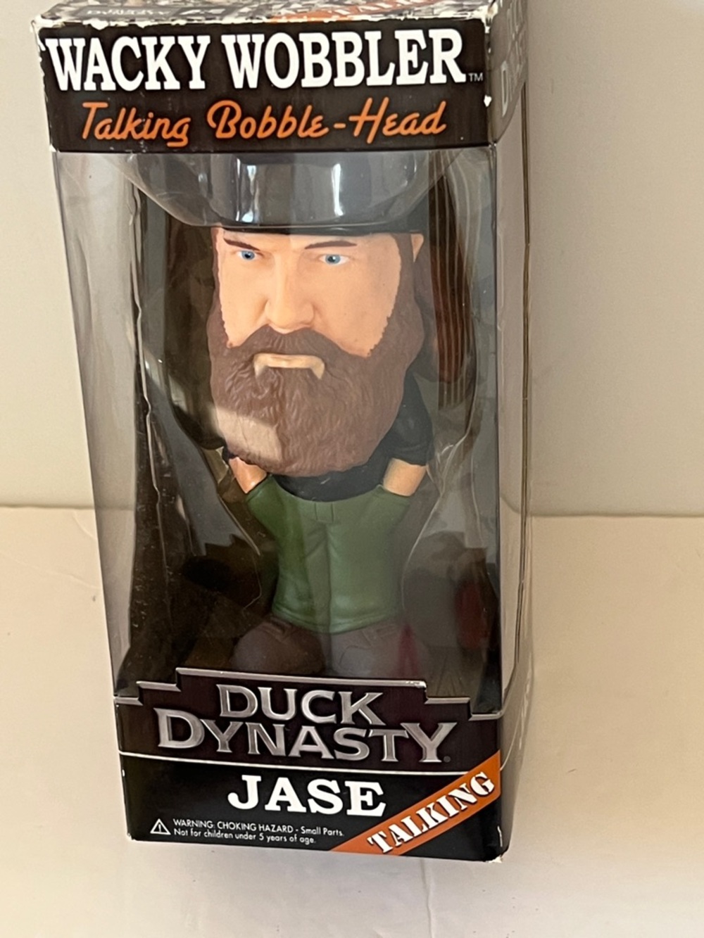 New Wacky Wobbler Funko Duck Dynasty Jase Talking Bobble Head Figure